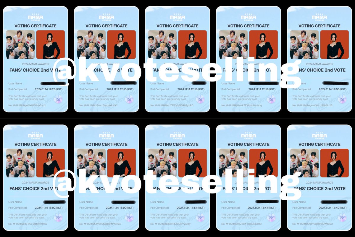 KPOP VOTE SELLING ✨ tweet media