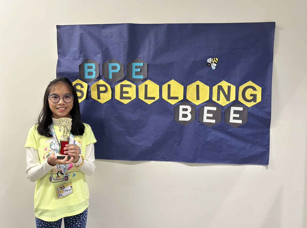 MathCounts123's tweet image. Congratulations to our spelling bee champion, Hong!