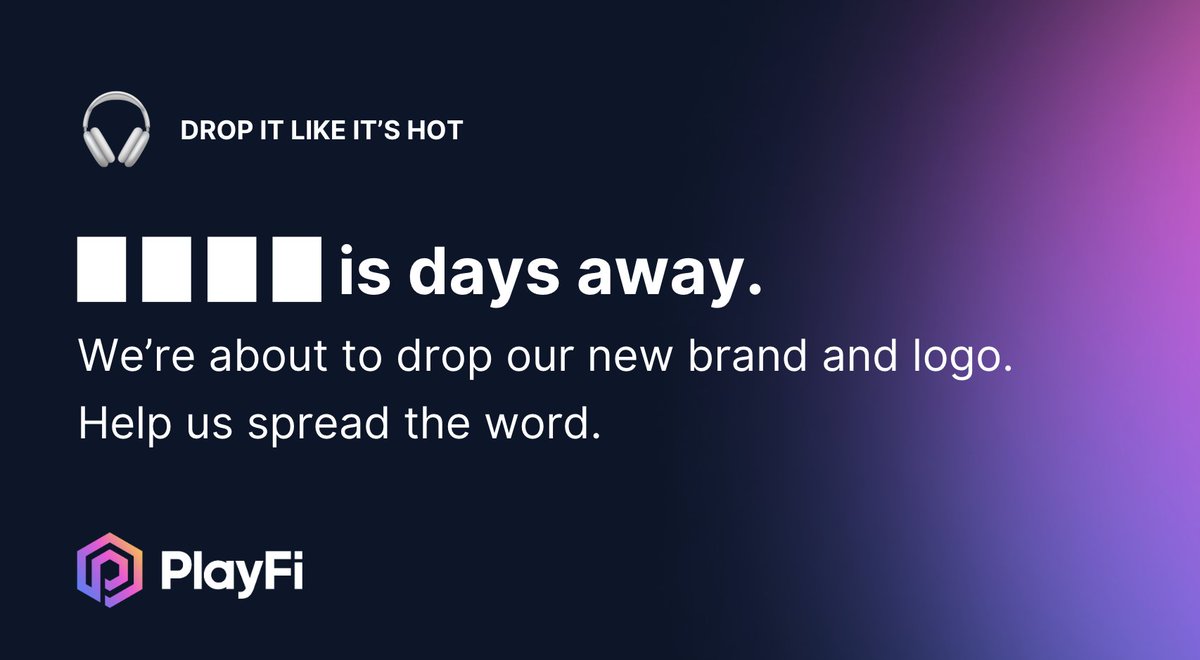 We're days away from launching our new brand.

A new name, and a new logo to reflect our bigger mission - transforming the sports, social feeds, streams and games the world is watching into real-time data. 

Help us get primed for launch.  Five people who retweet this post will
