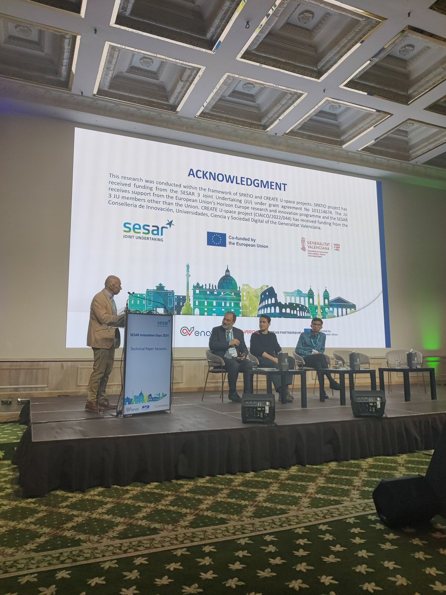 SNA - Air Navigation Systems Group at @ITACAupv (@sna_upv) on Twitter photo This morning, Juan Balbastre from <a href="/UPV/">Universitat Politècnica de València</a> presented the study on developing a #Uspace tactical conflict prediction service for multi-provider environments 🚁.
An exciting step forward in enhancing drone traffic management and safety in the skies! 🌐✨ #SIDS2024 #SIDS24 <a href="/SESAR_JU/">SESAR JU🇪🇺✈️</a> This morning, Juan Balbastre from <a href="/UPV/">Universitat Politècnica de València</a> presented the study on developing a #Uspace tactical conflict prediction service for multi-provider environments 🚁.
An exciting step forward in enhancing drone traffic management and safety in the skies! 🌐✨ #SIDS2024 #SIDS24 <a href="/SESAR_JU/">SESAR JU🇪🇺✈️</a>