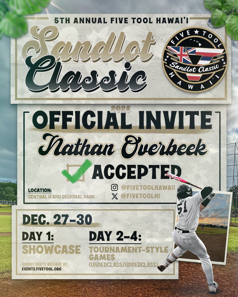 🤙<a href="/FiveToolHI/">Five Tool Hawaii</a> <a href="/ClassicHawaii/">Hawaii Sandlot Classic</a>