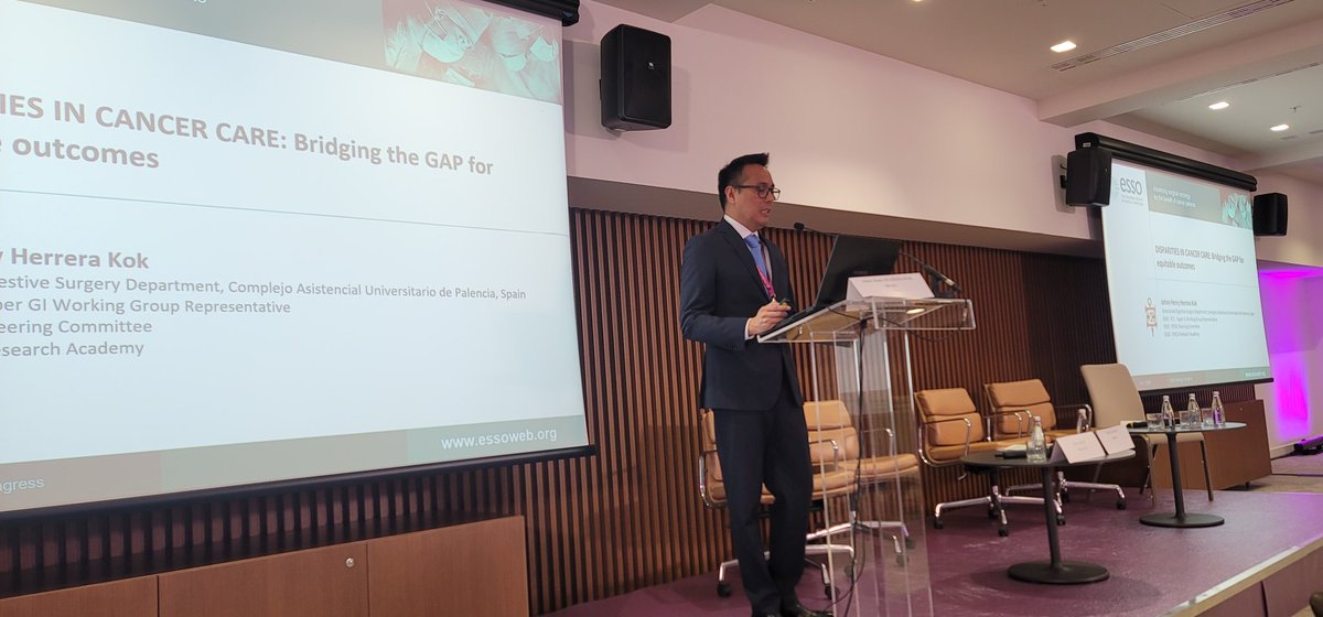 Doctor_Dara's tweet photo. Johnn Henry Herrera Kok presenting on #disparities and financial toxicity in #cancer care at #61stOncologyCongress  @ESSOnews @EYSAC1 workshops chaired by @SantracNada Nikolas Vassos MD PhD and Wim Ceelen MD PhD @savacentar https://t.co/Nbi2TJsMdB