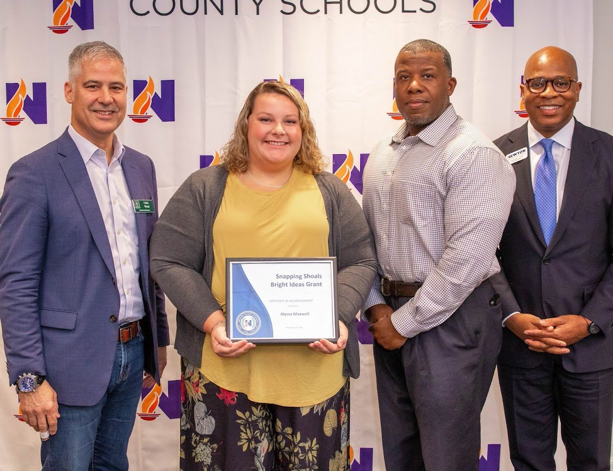 Congratulations to Ms. Maxwell for being awarded a Snapping Shoals grant!!