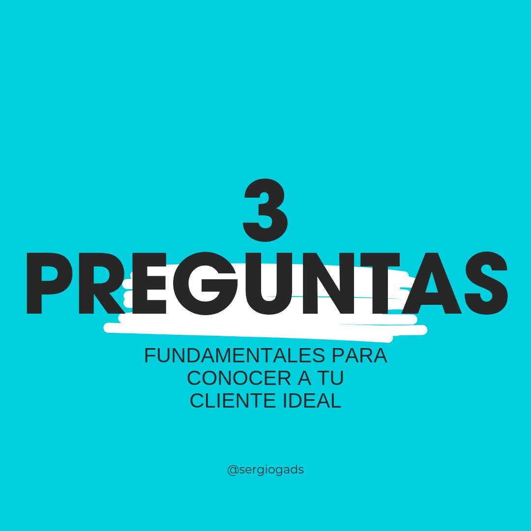 tatuuadas's tweet photo. 3 preguntas fundamentales para conocer a tu cliente ideal. https://t.co/JAccegHtQY