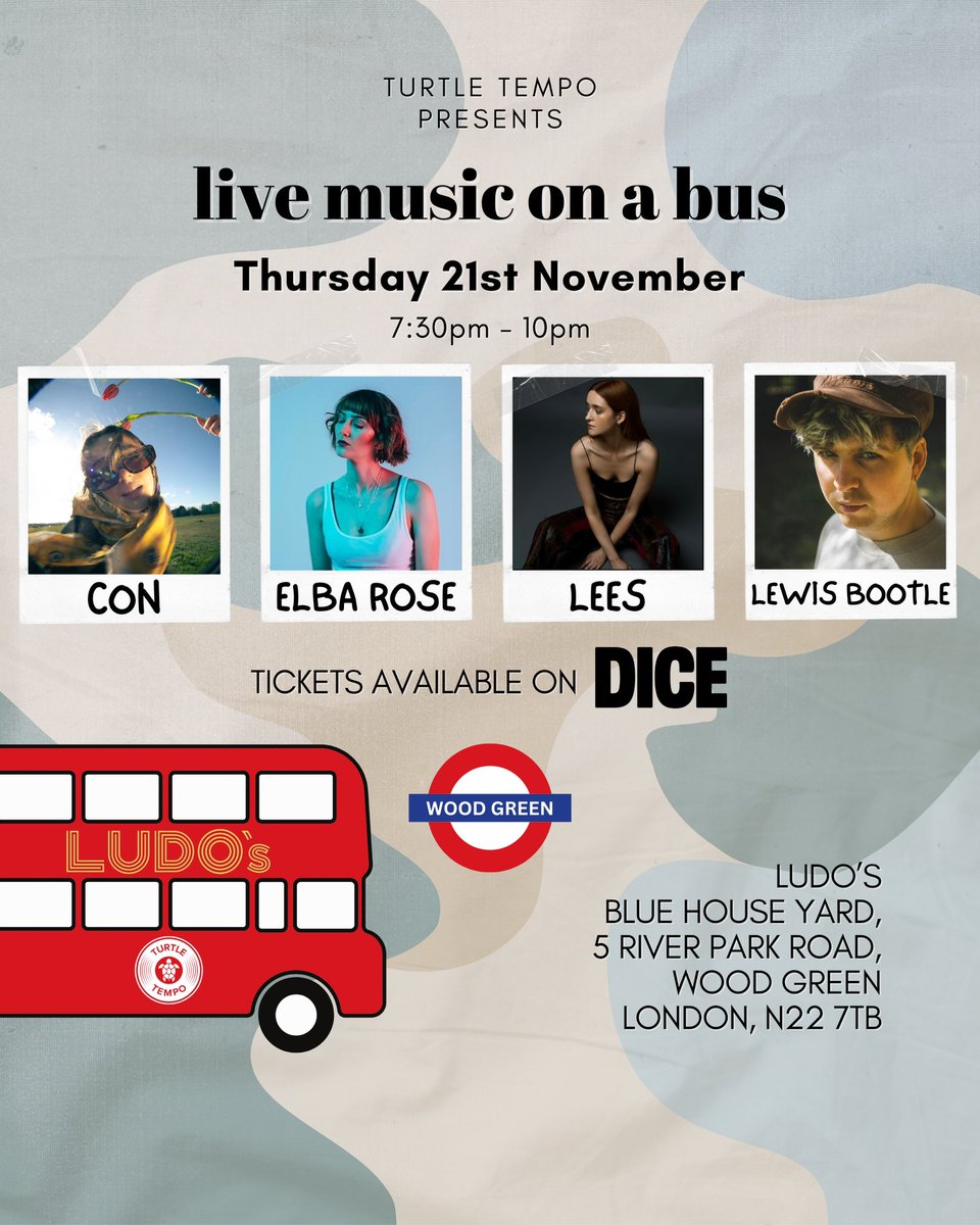 Less than 30% of tickets are now remaining for our next Live Music on a Bus show at Ludo’s next Thursday🚨

👇 Tickets available on <a href="/dicefm/">DICE</a> 🎟️

link.dice.fm/F59d49895246