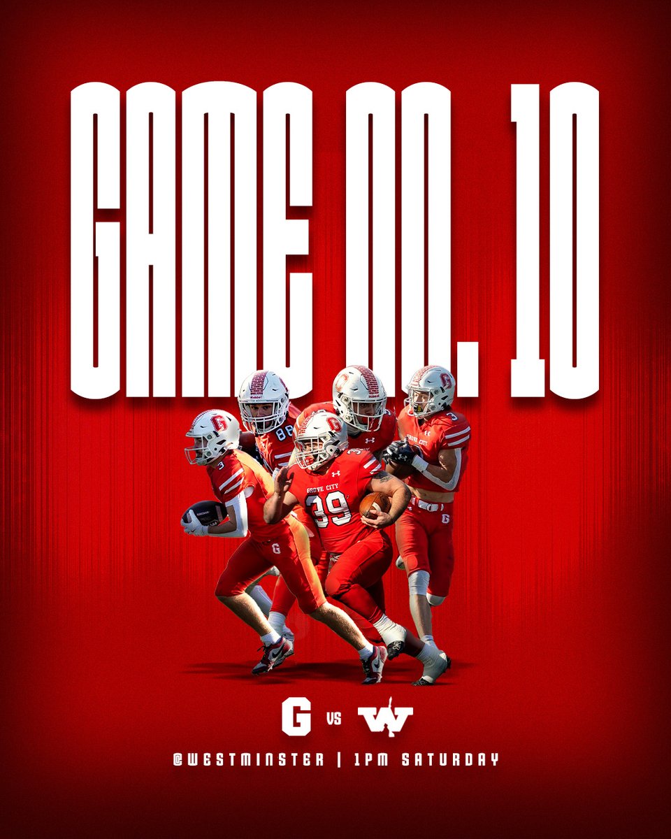 𝗚𝗔𝗠𝗘 🔟

Who's ready? 

#WolverinesTogether | <a href="/GCC_FB/">Grove City Football</a>
