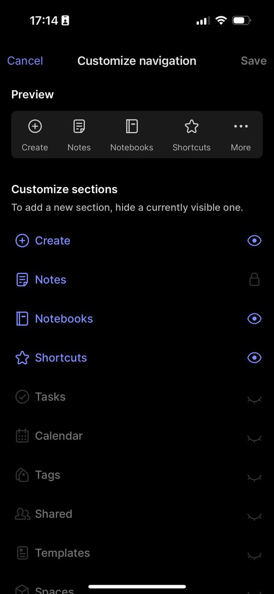 fedesimio's tweet photo. Aaaaaand you can now customise navigation on Evernote mobile 😍😍😍 https://t.co/P1FwLUaqET