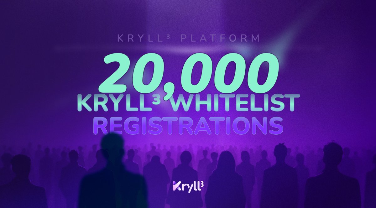 kryll_io's tweet photo. 🗳⚡️ Over 20,000 Registrations on the Kryll³ Whitelist!
We’re excited to announce that over 20,000 people have already signed up for early access to Kryll³! The entire Kryll³ team would like to thank you for this tremendous enthusiasm and the trust you’ve shown us.

We’re working tirelessly to bring you a platform that meets your expectations. Kryll³ is getting closer to its public launch, and we can’t wait to embark on this new journey with you!

If you haven’t already, sign up now for the whitelist to get early updates and enjoy exclusive early access to the platform!
👉 https://t.co/CCHT8xw3oR