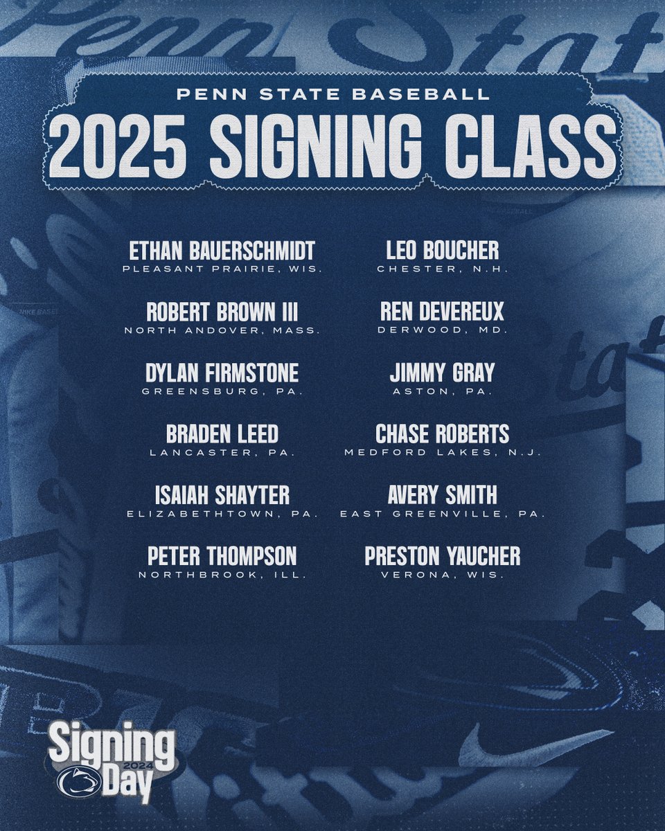 Our full 2025 signing class!

➡️ bit.ly/3Z2F1S2 

#WeArePennState