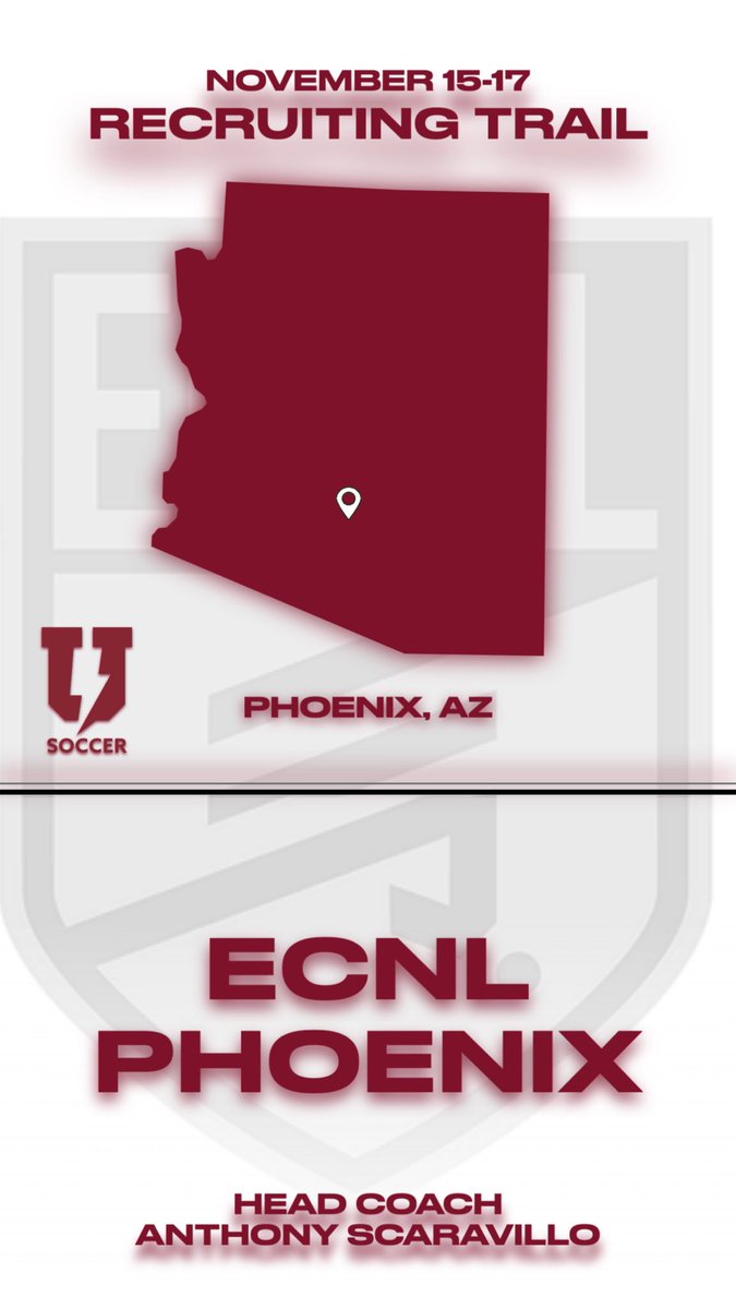 Back on the recruiting trail ✈️

We’re off to Phoenix this weekend for some ECNL action! 🔴⚽️
•
#UnionMSoc #OnlyForward