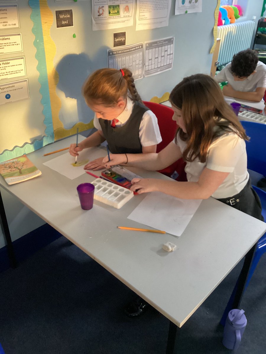 This week in art club we were using water colours to create a bright lion with a colourful mane. Come back and see our finished products next week!