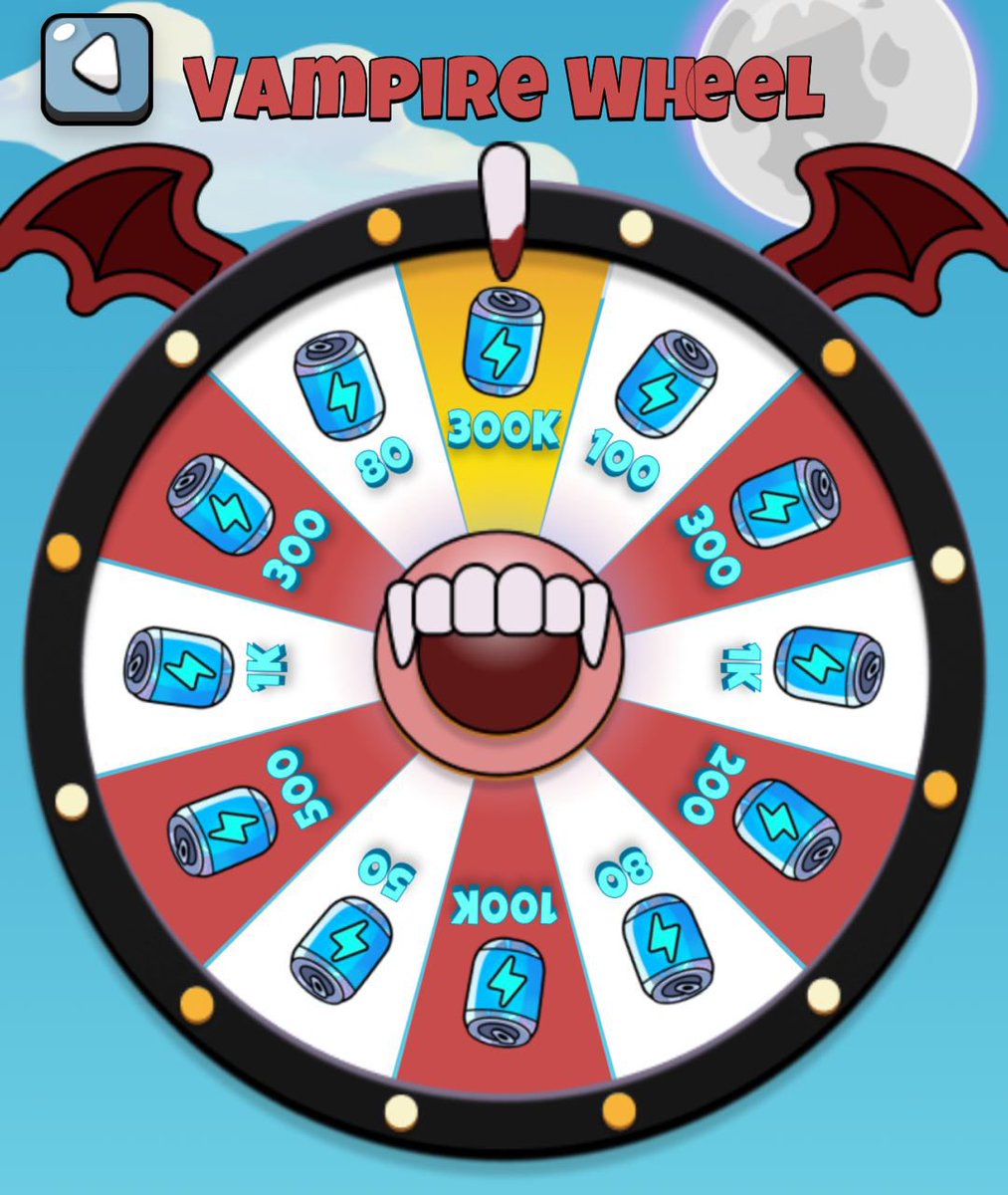 Dracula joins Boinkers and Hijacks the Wheel 🧛‍♂️ 

Jump right in NOW to spin the wheel for a chance to win a bunch of SPINS 👀 

Just don’t get bit by his sharp fangs or you might not get much if he sucks your blood 🩸 

If you can’t see it… you might need to close and reopen the