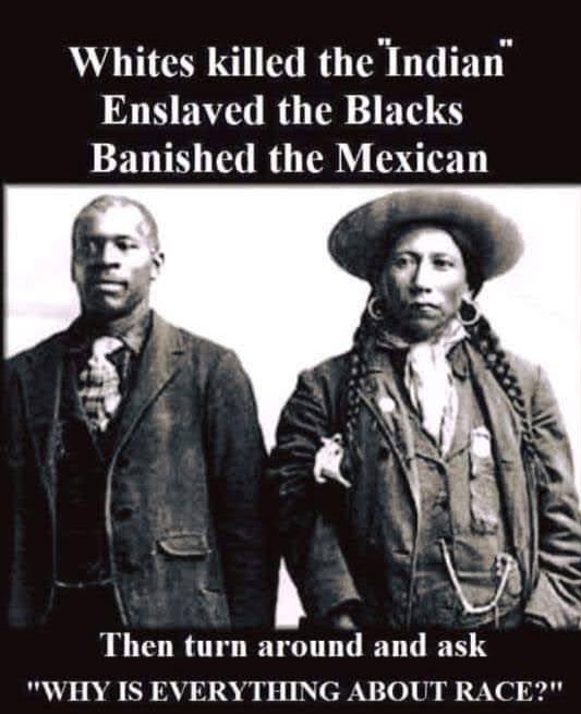 SpottedElk7's tweet photo. They are scared because, they think what they did to us, We will do to them. We are the Human Beings and dont live by savage behavior. We are Peaceful People, always have been. ⭕
#7thGenerationRising
#LandBack https://t.co/pcWf9lHrFn