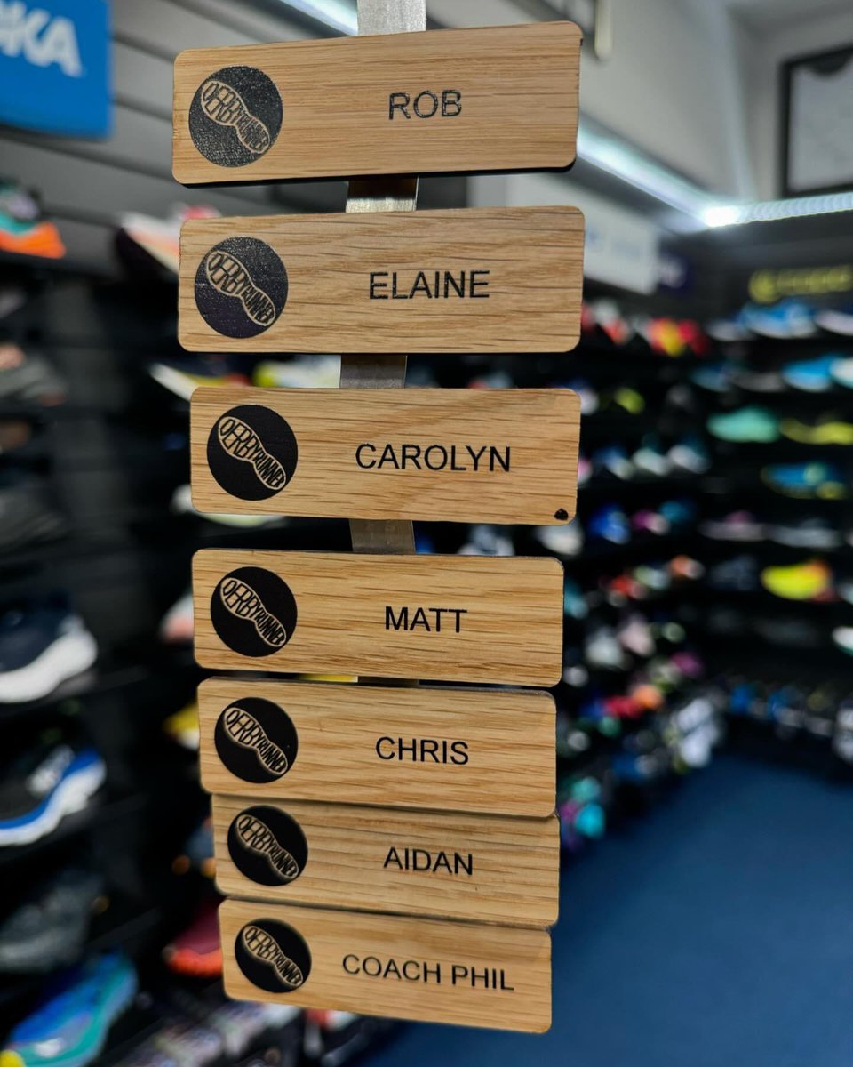 DERBYRUNNER's tweet photo. Our latest addition to the DR uniform 👉🏼 name tags! 

A few of our staff photographed above. 📸

Hopefully now, whilst shopping with us you will become more familiar with our team. 🙌🏼

#derbyrunner #byrunnersforrunners #since1988 https://t.co/20RXiZMk8O