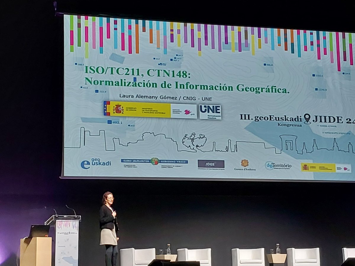 IDE España (@ideespain) on Twitter photo III #geoEuskadi Kongresua & XV #JIIDE 2024🌐
ISO/TC211, CTN148: Normalización de
Información Geográfica
🗣️Laura Alemany, CNIG
<a href="/gobiernovasco/">Gobierno Vasco</a> <a href="/IGNSpain/">Instituto Geográfico Nacional-O.A.CNIG</a> <a href="/DGTerritorio/">Direção-Geral do Território</a> <a href="/geoEuskadi/">geoEuskadi</a> <a href="/areacartografia/">Cartografia Oficial d'Andorra</a> III #geoEuskadi Kongresua & XV #JIIDE 2024🌐
ISO/TC211, CTN148: Normalización de
Información Geográfica
🗣️Laura Alemany, CNIG
<a href="/gobiernovasco/">Gobierno Vasco</a> <a href="/IGNSpain/">Instituto Geográfico Nacional-O.A.CNIG</a> <a href="/DGTerritorio/">Direção-Geral do Território</a> <a href="/geoEuskadi/">geoEuskadi</a> <a href="/areacartografia/">Cartografia Oficial d'Andorra</a>