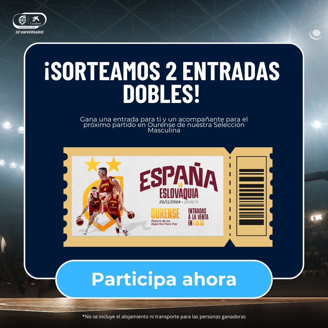 VoluntariosFEB's tweet photo. ¡Nuevo sorteo por todo lo alto! 🚀
Participa ya en nuestro Instagram

El ganador se anunciará en las historias de @voluntariosfebcaixabank el Martes 18 de Noviembre. ¡Mucha suerte a tod@s! 🏀🧡🔥

#voluntariosfebcaixabank
#10añosvoluntariosfebcaixabank https://t.co/zngvOn3acw