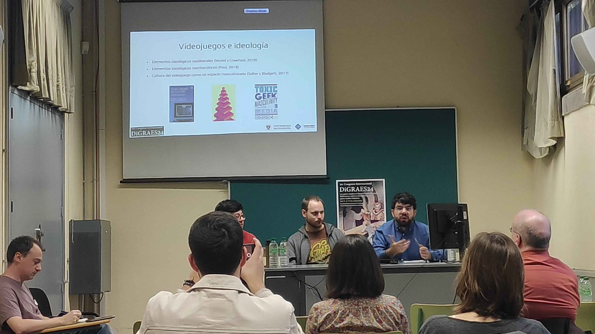 Pablo (@romeromed1) on Twitter photo Hoy junto a <a href="/J_VilasisPamos/">Júlia Vilasís-Pamos</a> he presentado el trabajo "Masculinidades Heroicas e Imaginarios de Derechas" en el videojuego. Un análisis de cómo existen elementos autoritarios y meritocraticos que configuran la narrativa en el videojuego.
#DIGRAES24
<a href="/DigraSpain/">DiGRA España</a> Hoy junto a <a href="/J_VilasisPamos/">Júlia Vilasís-Pamos</a> he presentado el trabajo "Masculinidades Heroicas e Imaginarios de Derechas" en el videojuego. Un análisis de cómo existen elementos autoritarios y meritocraticos que configuran la narrativa en el videojuego.
#DIGRAES24
<a href="/DigraSpain/">DiGRA España</a>