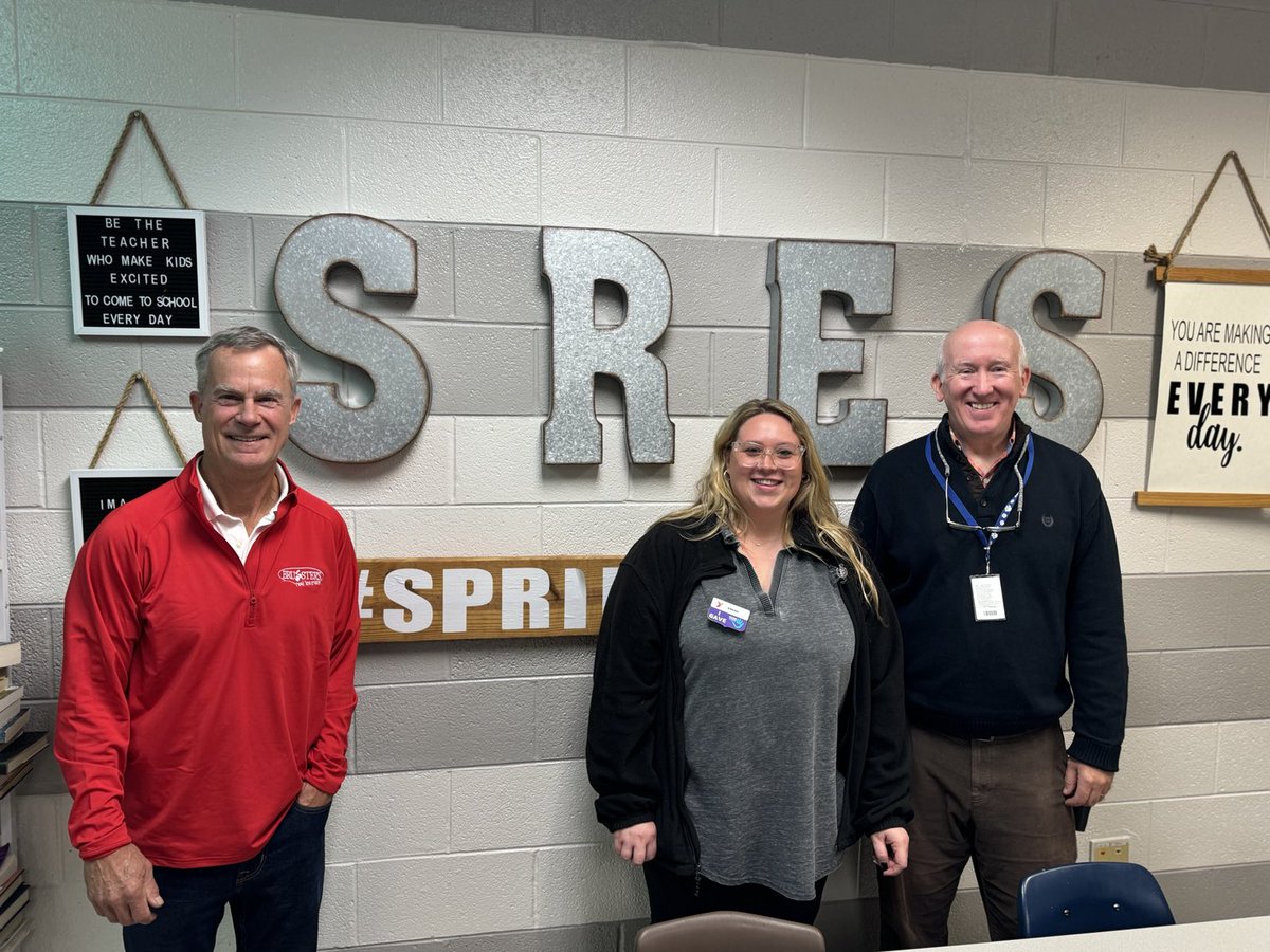 I had a great morning hosting Mr. John Jack, local owner of Bruster’s Ice Cream, and Ms Sarah Hill from the YMCA, as part of our CCPS Principal for the Day Program ⁦@ccpsinfo⁩