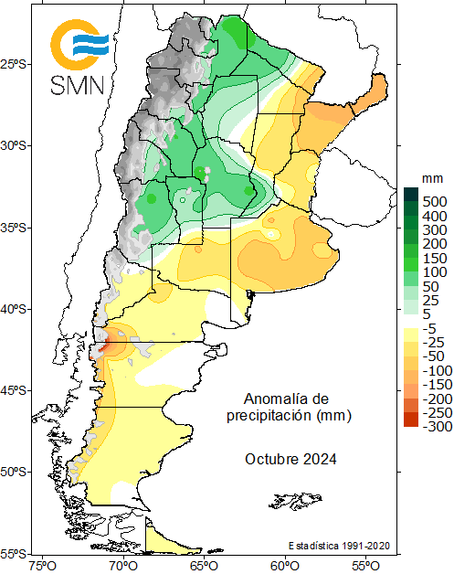extremetemps's tweet photo. October 2024 in #Argentina was exceptionally hot with anomalies between +2C and +3C and record hot in many areas including Buenos Aires.  It was mostly dry except the Northwest.
See precipitations anomalies map by SMN Argentina. https://t.co/cEQzyHArsn