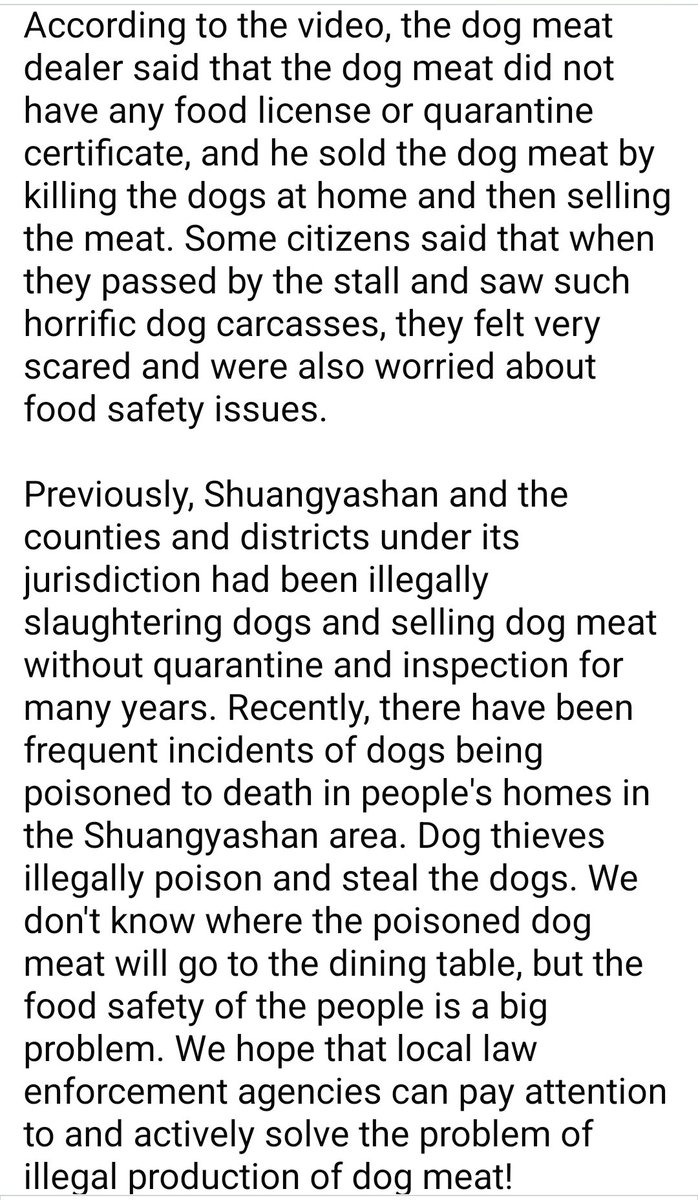WeAreNotFood's tweet photo. Once again, the illegality of the #dogcatmeat trade is well explained.

On November 11, 2024, some citizens discovered that there was a stall illegally selling #dogmeat in Sanli Market, Shuangyashan, Heilongjiang, China 

#dogmeattradeChina2024 #illegaldogmeattrade #wearenotfood https://t.co/ByygbjE1yG