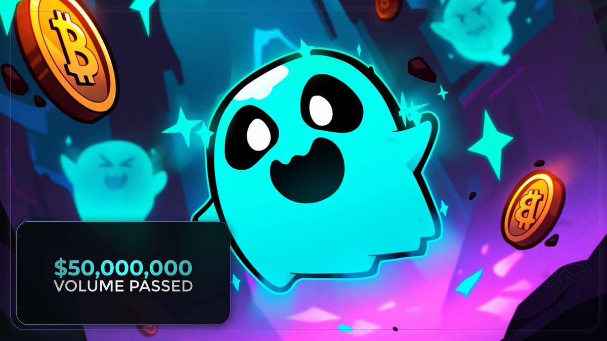 GhostyCash's tweet photo. 👻 The spookiest milestone yet: Over $50M swapped on https://t.co/cUtJ0e5nzy! 💪

A massive thank you to everyone who’s been a part of our journey. 🤝 Here’s to making the next $50M even spookier! 🔮