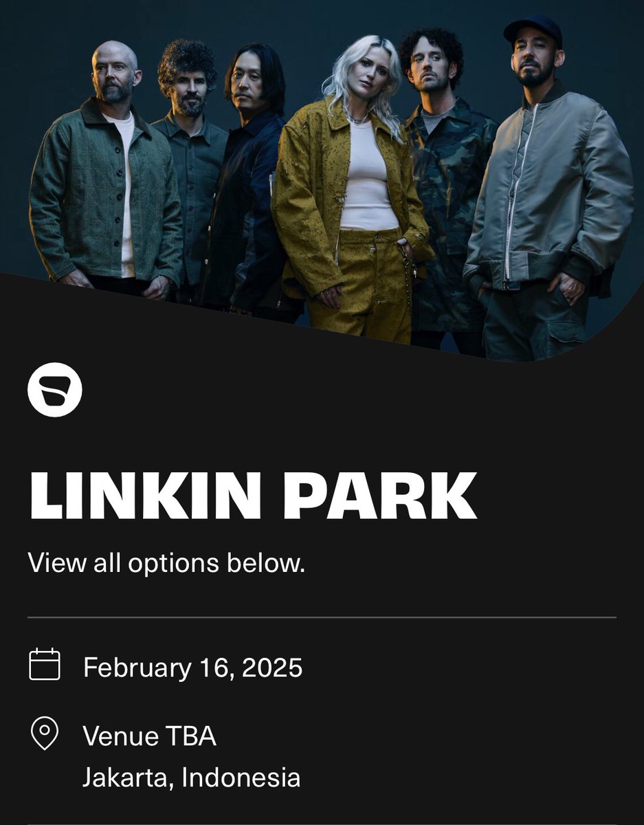 xdidiandrax's tweet image. Confirmed. Linkin Park live in Jakarta on 16 February next year! More details to be announced soon.