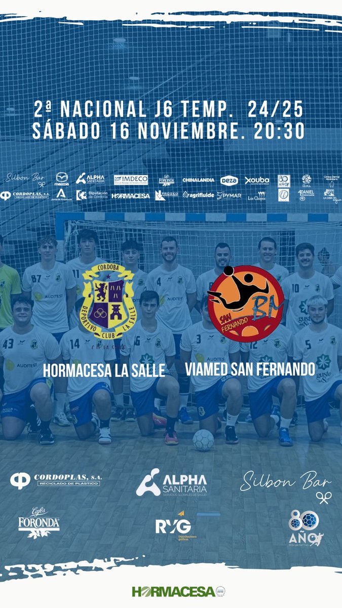 BalonmanoSalleB's tweet photo. 🔉Afrontamos una nueva jornada contra un rival que lleva muchos años asentado en la categoría y que aún no conoce la derrota está temporada.

📆 Sábado 16 noviembre
⏰ 20:30 horas
📍Polideportivo Colegio La Salle
🆚 @bmsanfernando 

¡¡Os esperamos!!

#ForzaSalle #123Salle https://t.co/fw0Zg8pNNE