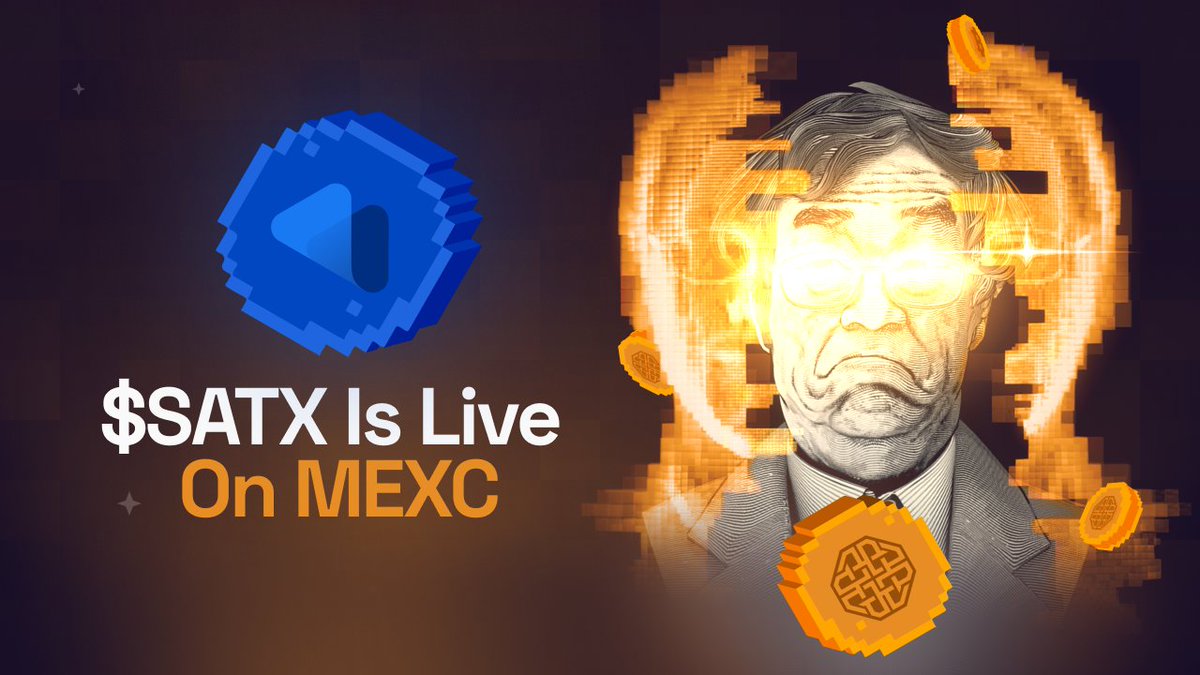 satoshiDEX_ai's tweet photo. $SATX New Listing Alert 🚨

We're excited to announce that $SATX Token Live On @MEXC_Official – Tier-1 CEX.

🔸 Start Trading: https://t.co/rSAyzJXuOP

This marks another major step for the SatoshiDEX Ecosystem, unlocking access to Bitcoin DeFi for over 10M crypto traders.

Step by step, we’re expanding our influence and making Bitcoin DeFi more accessible and strong! 🌙