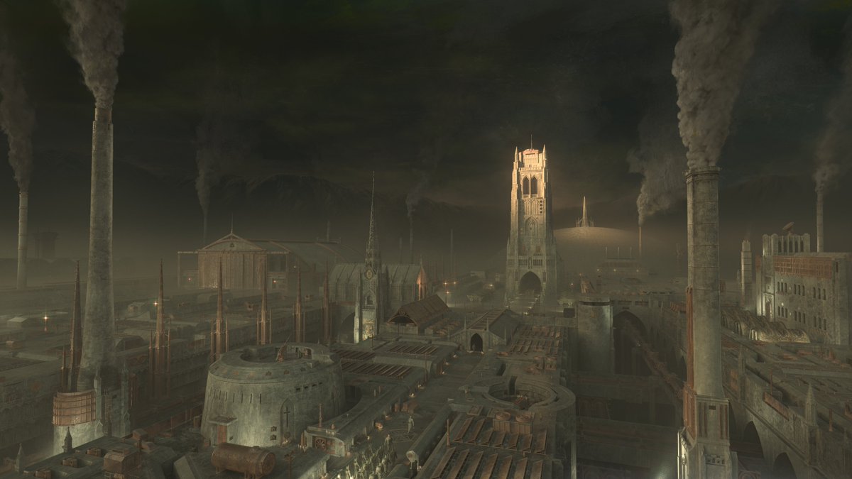 Chander_Lieve's tweet photo. New Antioch for @TrenchCrusade 
Radioactive remnants covered by a colossal dome at the heart of a city built in the crater of a Demon bomb https://t.co/klfek2c41D