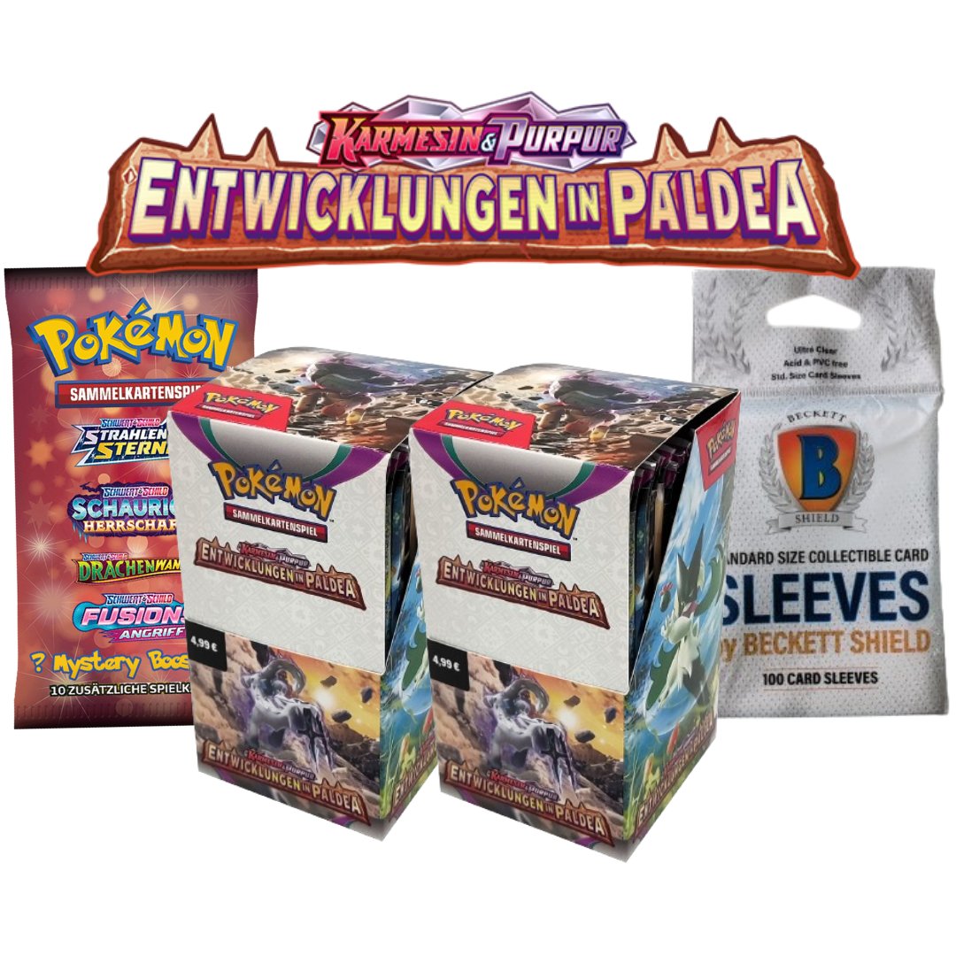 myCollect_de's tweet photo. Für Sammler: Pokémon-"Paldea"-Bundle mit Mysterybooster und Gratis-Sleeves. Jetzt zuschnappen: https://t.co/whXY3miJfi
#pokemon #pokemontcg https://t.co/fBzqm1PNjr