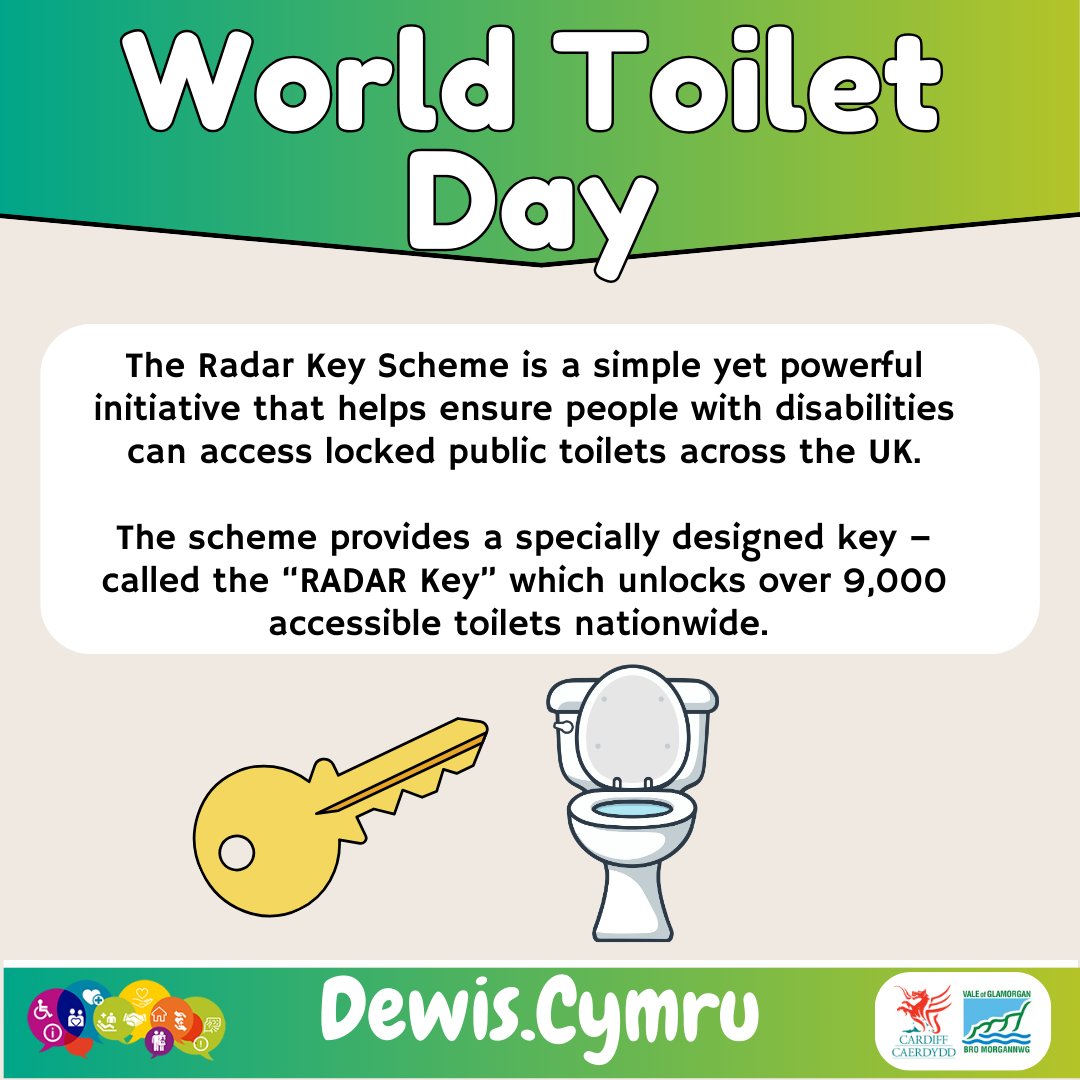It helps people  travel more freely, without the stress of finding a suitable, unlocked restroom. RADAR Keys work on the same lock standard across the UK, making it easy to unlock participating facilities.
