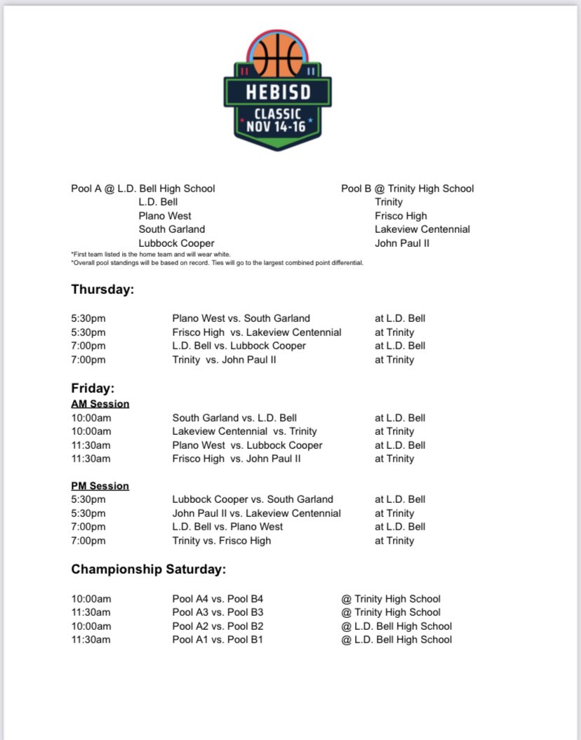 It’s Game Day!

Day One of the HEB Classic!

Vs. LD Bell @ LD Bell High School

7 PM

Livestream: LCISD Athletics You Tube Channel
 (youtube.com/@LCISDAthletics)

Let’s Go Pirates!

#TakeTheStairs