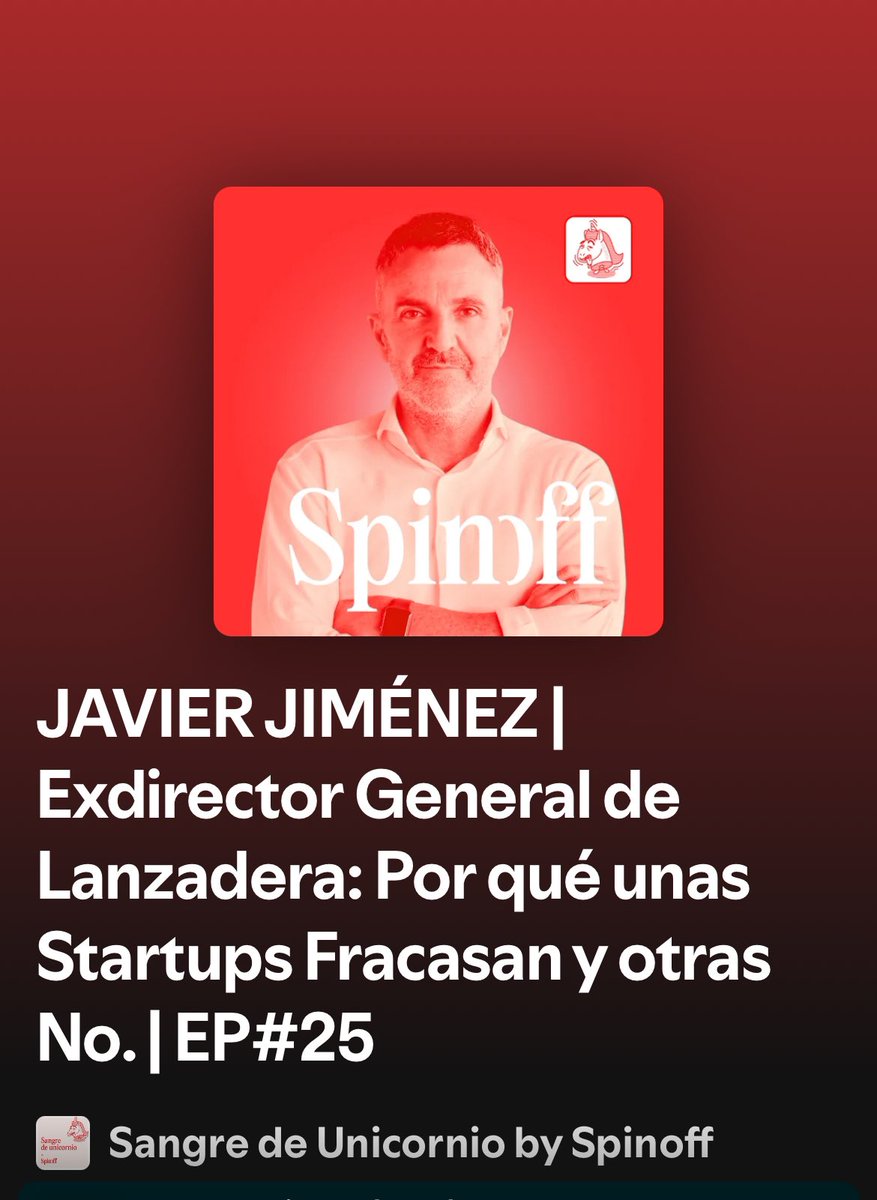Aquí os dejo el #Podcast 📡🎙️donde hablo sobre #startups #emprendedores y algunas cosas personales . Gracias Spinoff - Sangre de unicornio !
👇👇👇
open.spotify.com/episode/6B2uBa…