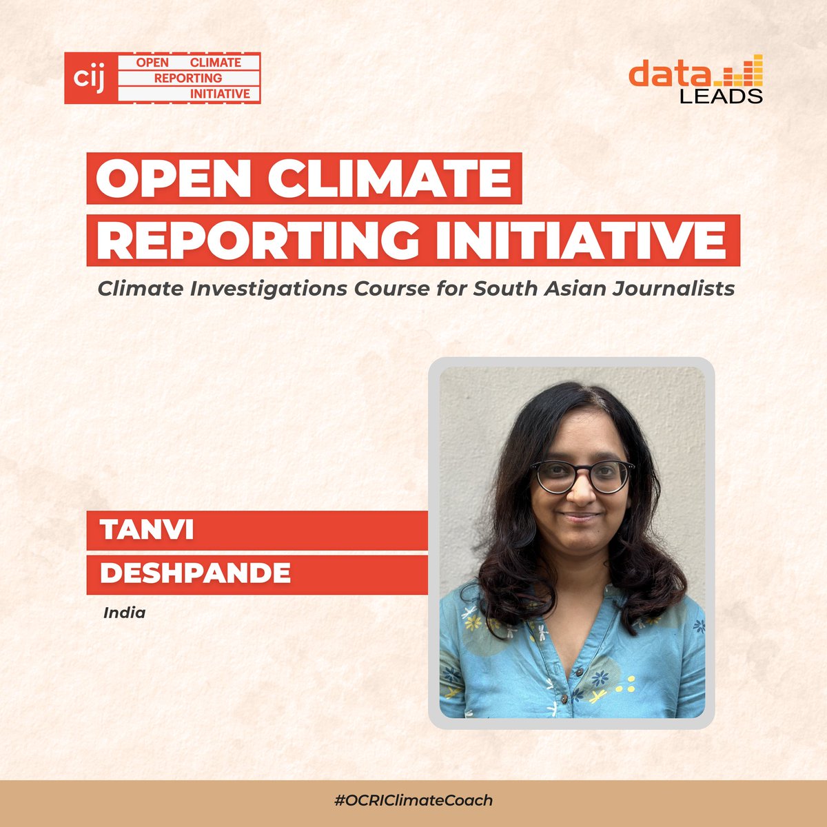 data_LEADS's tweet photo. DataLEADS & @cijournalism are enthralled to introduce the stellar group of south-asian journalists joining us as part of the 'Open Climate Reporting Initiative'.
@worthwords01, @MidhatFatimah, @jeffjosephpaul, Basant Pratap Singh
#OCRI2024 #ClimateCoach #ClimateReporting https://t.co/DtAyafFfPL