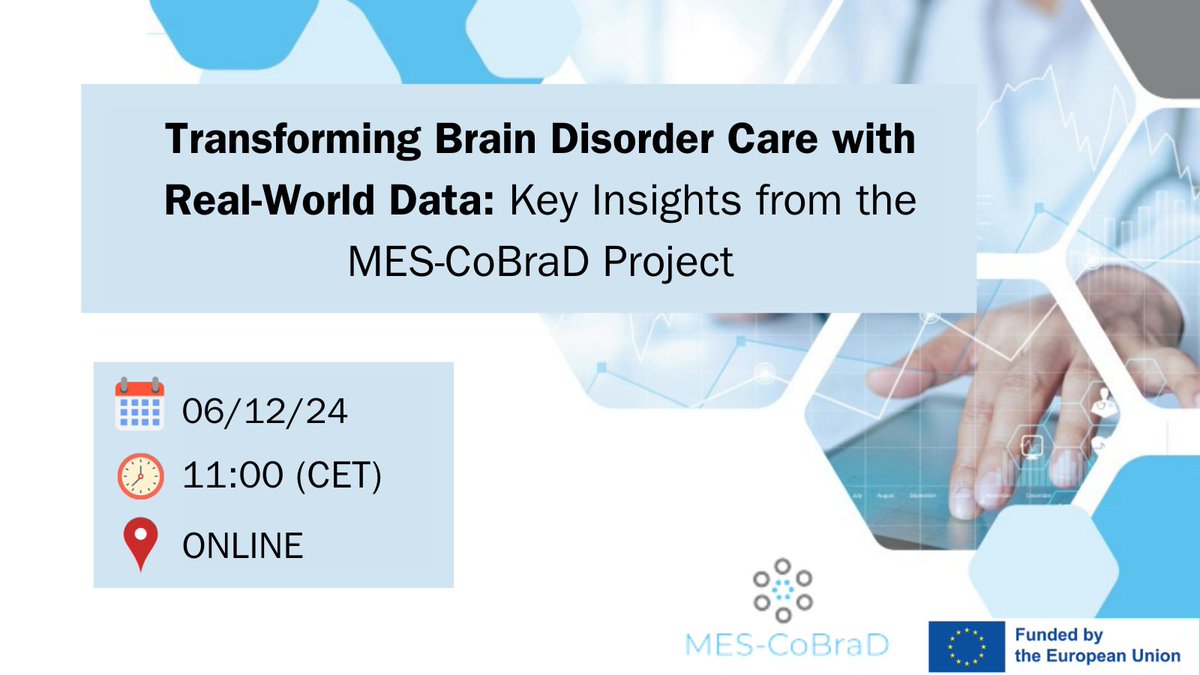 🚨Attention #RDM, #AI, &amp; #DataScience enthusiasts! 

For the last 3,5 years, LIBER has participated in <a href="/MESCoBraD/">H2020MESCoBraD</a>. As this innovative project comes to a close, join us for the final webinar &amp; learn about future of brain disorder research.

Don't miss out!👉ow.ly/FOBe50U6TXp