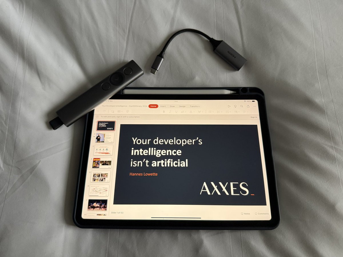 Hannes Lowette \r\n @ 🏡 (@hannes_lowette) on Twitter photo My laptop is still broken, so I’m running my talk at <a href="/BuildStuffConf/">Build Stuff Conference</a> from my iPad. Should be fine, right? My laptop is still broken, so I’m running my talk at <a href="/BuildStuffConf/">Build Stuff Conference</a> from my iPad. Should be fine, right?