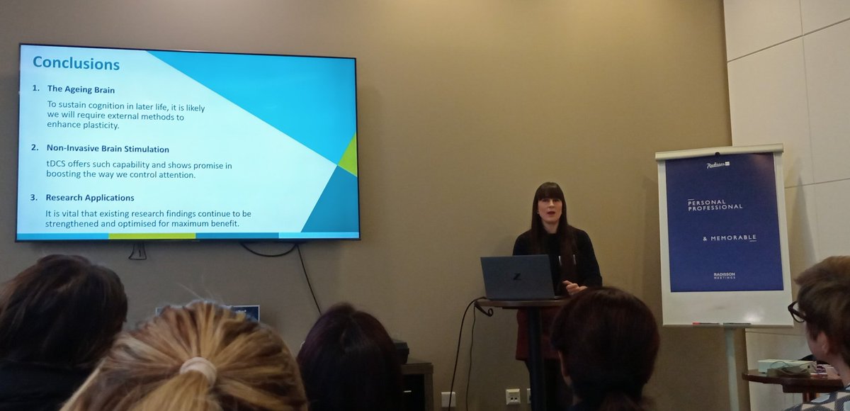 Great interactive presentation by Dr Claire Hanley today on how tDCS can support plasticity in older adults <a href="/CadrProgramme/">CADR</a>