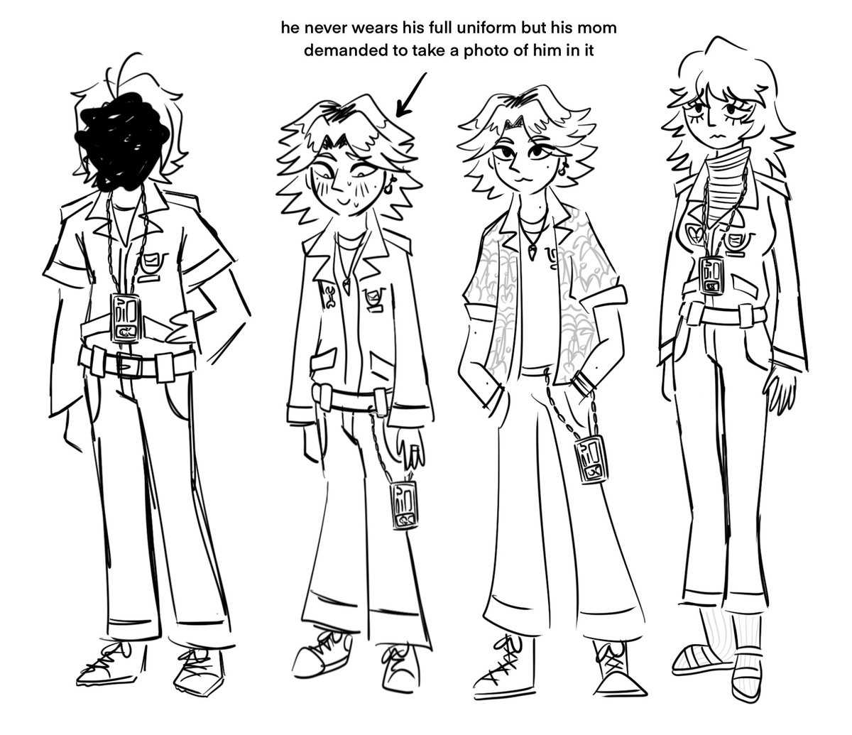 i like taking liberties with their uniform designs. also wearing their ID cards on lanyards cause why not?!?! #Mouthwashing