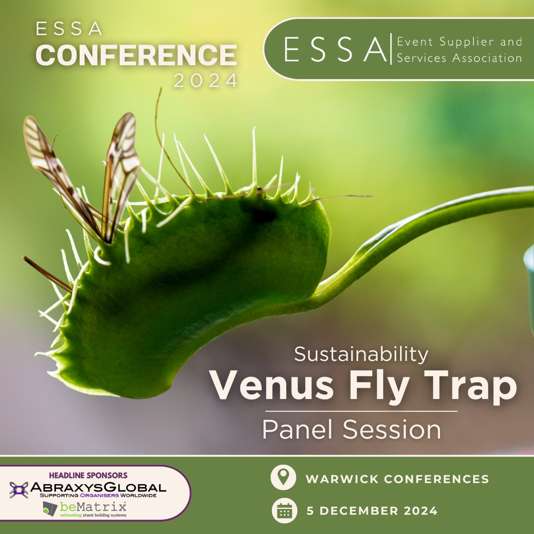 In ‘The Sustainability Venus Flytrap’, attendees will learn about the importance of a consistent approach with sustainability, how to better measure your sustainability impact, new opportunities when it comes to sustainability and much more. essa.uk.com/conference