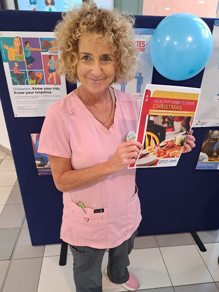 Our medical and integrated diabetes care teams came together to celebrate #WorldDiabetesDay2024 Sharing information about preventing diabetes as wells as recipes and tips for all the family over the Christmas season. Thanks to all involved #NaasGeneralHospital