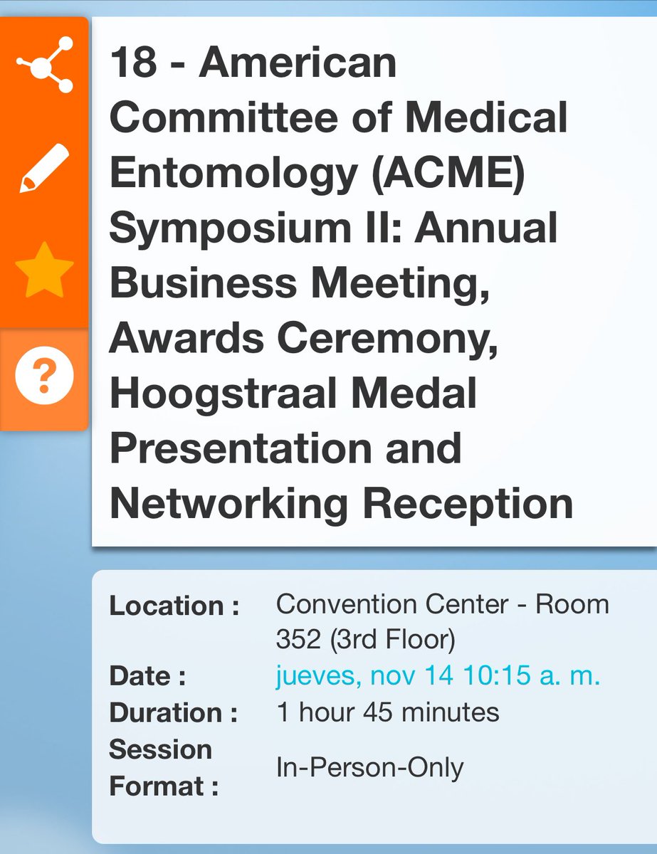We look forward to seeing you 🕗 this morning for <a href="/ACME_ASTMH/">ACME</a>  Symposia I and II <a href="/ASTMH/">ASTMH</a>  #TropMed24!!
📍 Convention Center - Room 352. 

🎤They are organized by Sarah Hamer <a href="/hamer_lab/">HamerLab</a> and <a href="/DrAdrianaTroyo/">Adriana Troyo 🔬🦟 🇨🇷</a>, respectively.