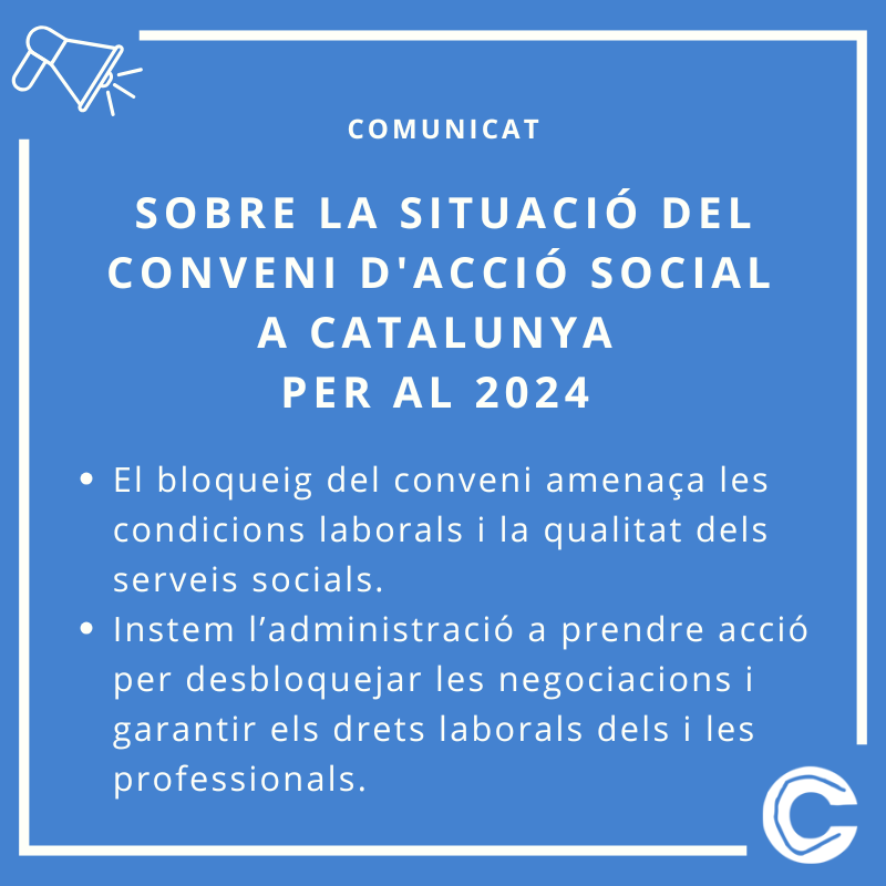 ceesc_cat's tweet photo. 📢Comunicat del CEESC sobre la situació del Conveni d'Acció Social a Catalunya per al 2024.

https://t.co/a8PnKaoltV

#ConveniAccioSocial #EducacioSocial #DretsLaborals https://t.co/hkWmZXyr77
