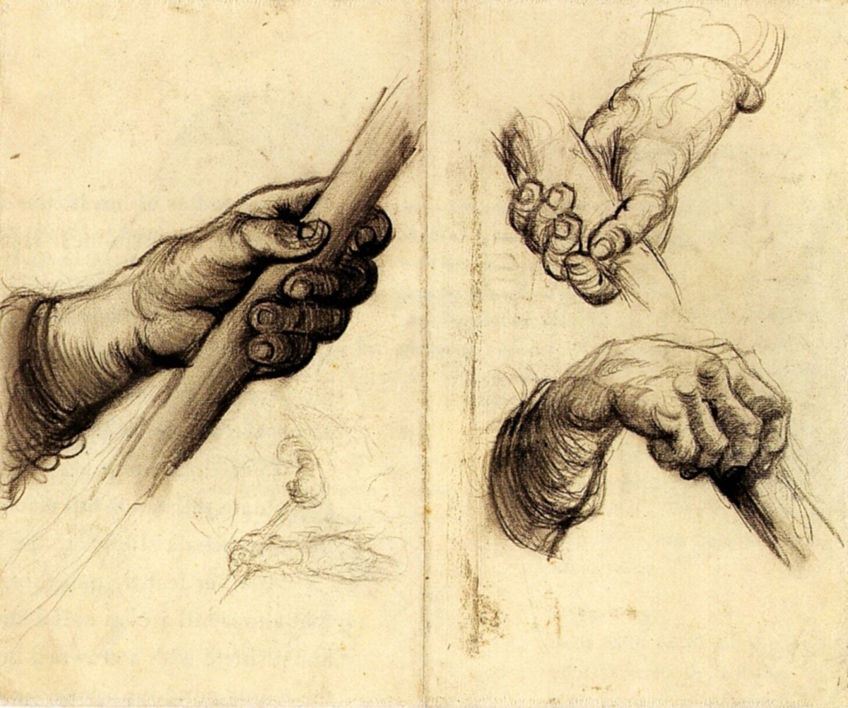 vangoghartist's tweet photo. Hands with a Stick, 1885 #artbots #vangogh https://t.co/qlNfOrVeEf