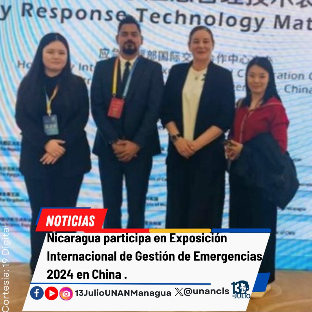 Nuestro país #Nicaragua participa en gestión internacional de emergencias que se llevó a cabo en la república Popular China 
#DanielTiemposDeVictorias
#4519LaPatriaLaRevolución
#SomosUNAN
#SoyCSM