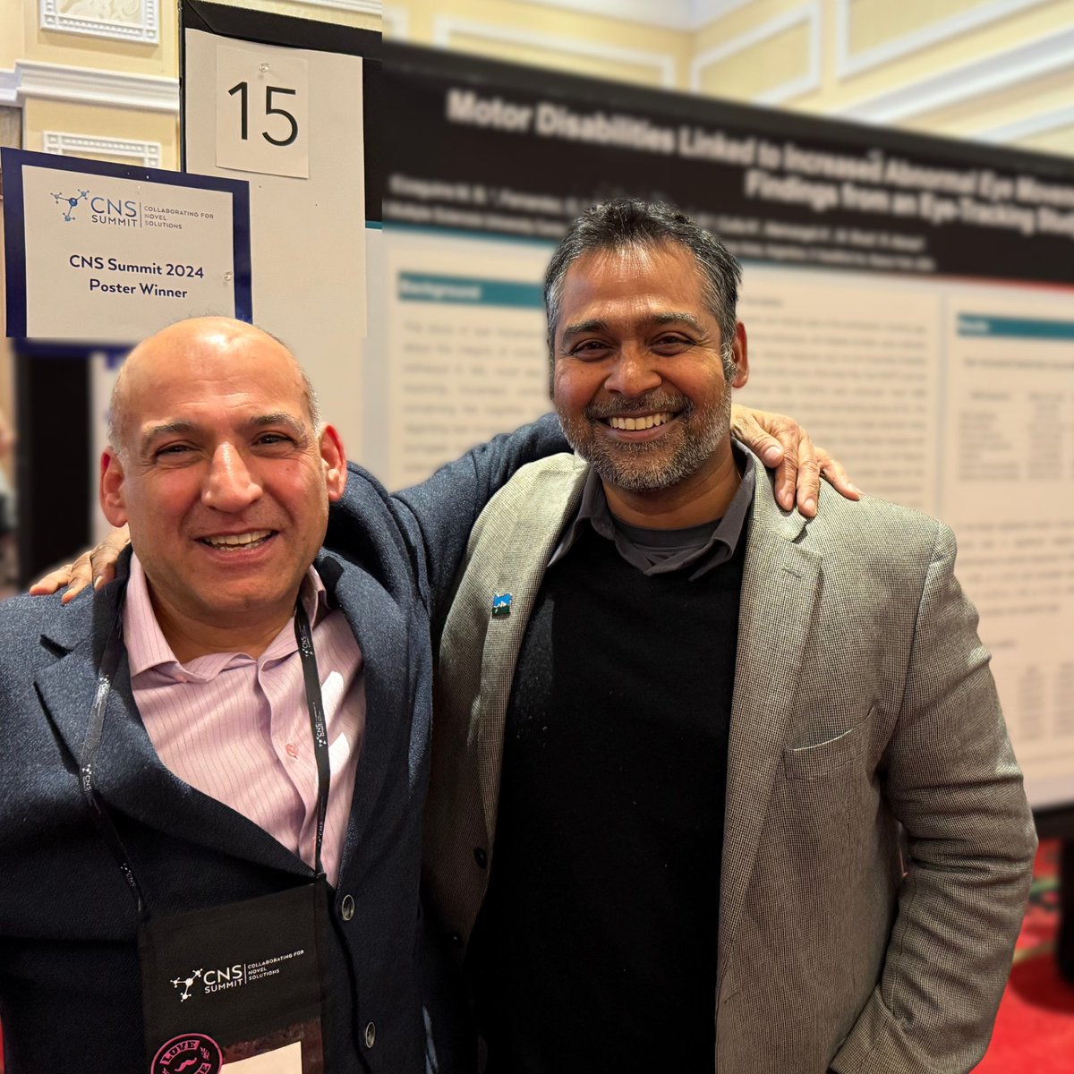 ViewMind_'s tweet photo. We’re honored ViewMind has been recognized as CNS Summit 2024 Poster Winner.
Our poster, “Motor Disabilities Linked to Increased Abnormal Eye Movements in Multiple Sclerosis: Findings from an Eye-Tracking Study”, was showcased on November 12. https://t.co/TTMm7Irepp