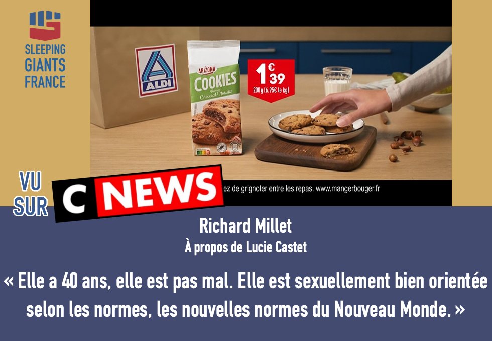 Bonjour <a href="/AldiFrance/">Le Conte ALDI</a>,

En tant qu'acteur responsable, ne craignez-vous pas les conséquences sociales de la diffusion de vos pubs sur #CNews, une chaîne qui attise la haine ?