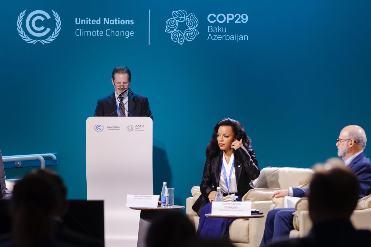 COP29_AZ's tweet photo. Organised by the #COP29 Presidency, 4 Multilateral Climate Funds (MCFs) showcased the role of collaboration between the MCFs in strengthening the #climatefinance ecosystem and enabling countries to achieve their climate goals, at the Collective Action for Catalysing Climate Impact session.
Global leaders and stakeholders emphasised the importance of a coherent climate finance architecture that maximizes access and efficiency.
#COP29 #COP29Azerbaijan