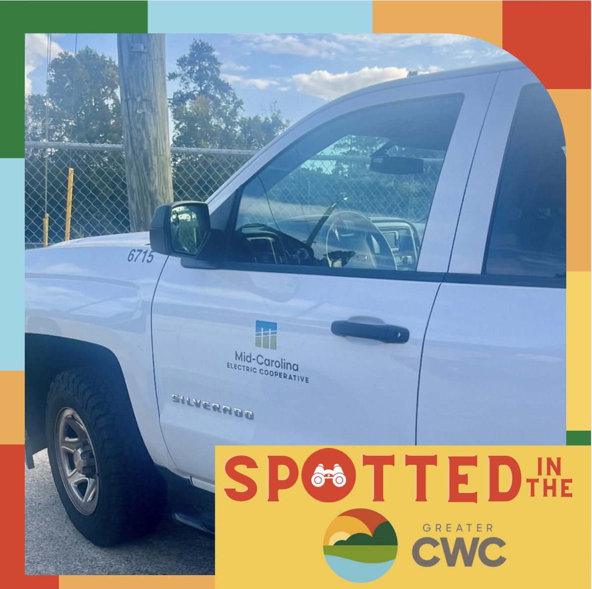 👀Spotted in the CWC!!!

 Mid-Carolina Electric Cooperative, we see you.

#spottedinthecwc #lovelocal #CWCChamber