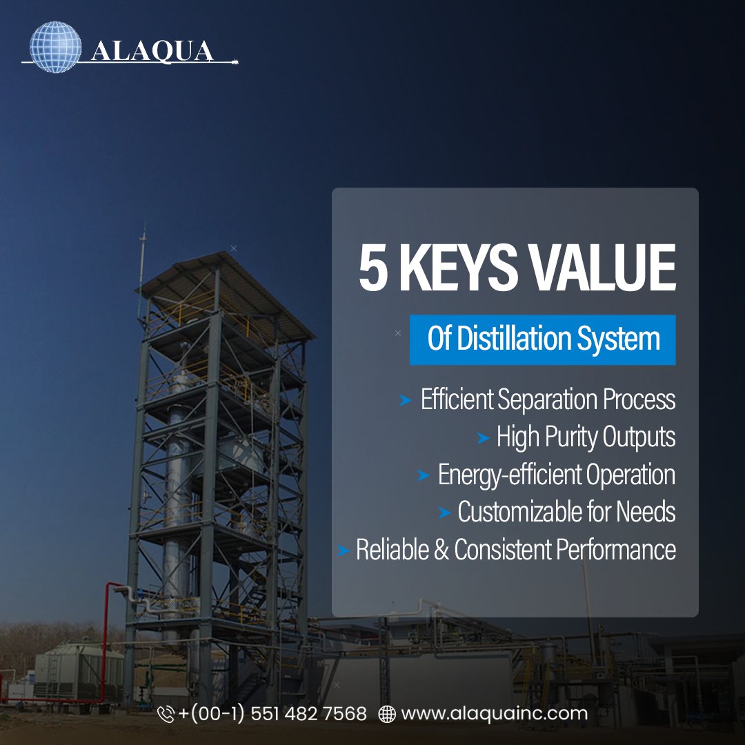 Alaquainc1's tweet image. A distillation system is key to transforming raw materials into high-purity products, and at Alaquainc.
Contact us today at +(00-1) 551 482 7568 or visit alaquainc.com to learn more and elevate your processes.
.
.
.
.
#alaqua #DistillationSystems #EfficientSeparation