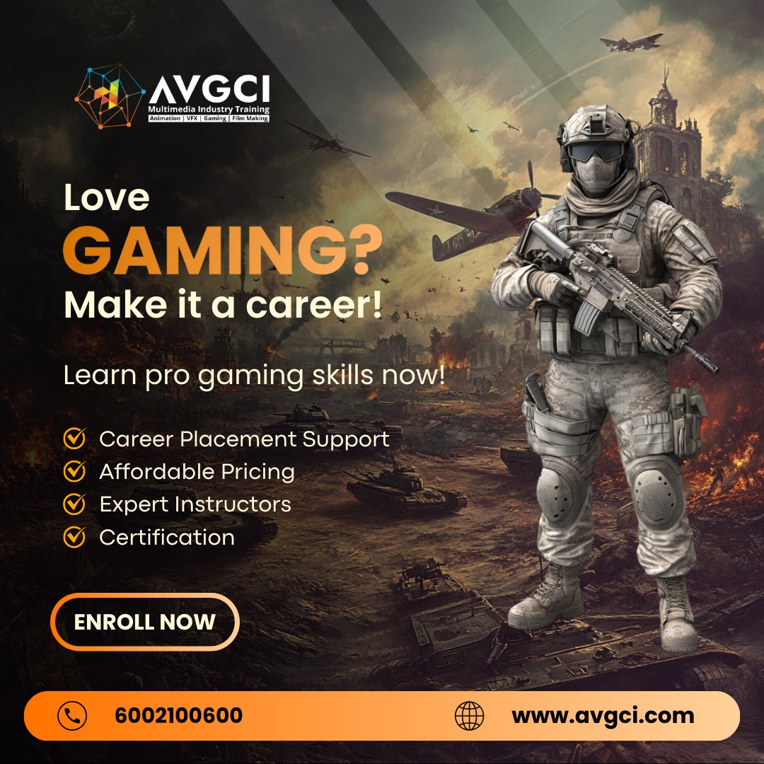 avgciofficial's tweet image. Turn Your Passion for Gaming into a Career with AVGCI! 🎮🌐 Visit us: avgci.com 📞 Contact Us: Dilshuknagar: +91 6002100600 Ameerpet: +91 6003800600 📧 Email: info@avgci.com  #AVGCI #GamingCourses #GamingCareers #LearnGaming #GameDevelopment #PassionToProfession